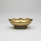 Brass Hammered Scalloped Tray – Footed
