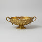 Brass Pierced Grapevine Bowl with Scroll Handles