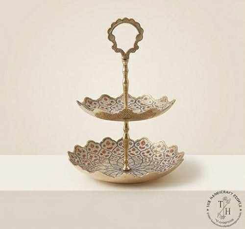 Brass Hand Engraved Fruit Stand