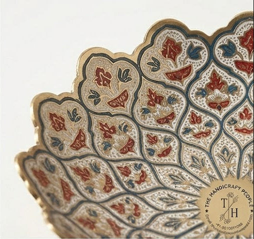 Brass Hand Engraved Fruit Stand