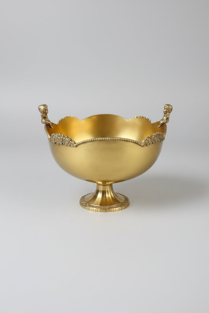 Brass cupid high bowl
