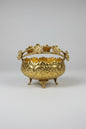 Brass Floral Basket Bowl with Swing Handle
